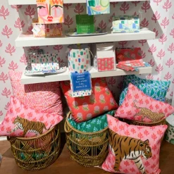 CB Studio Home & Gift*Tiger Flora Indoor/Outdoor Pillow - Square