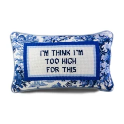 Furbish Studio Home & Gift*Too High Needlepoint Pillow