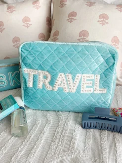 KenzKustomz Handbags*Travel XL - Baby Blue Velvet