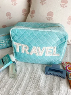 KenzKustomz Handbags*Travel XL - Baby Blue Velvet