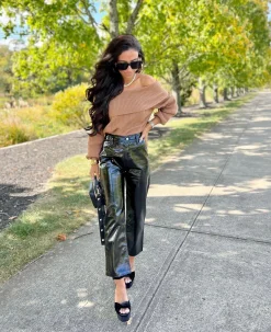 BuddyLove Clothing Label Bottoms | Party Dresses*Travolta High-Rise Metallic Pants - Onyx