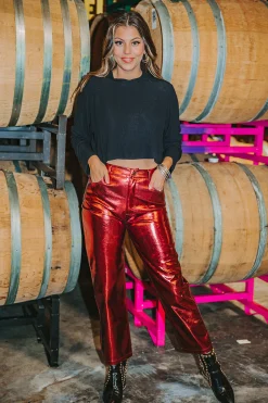 BuddyLove Clothing Label Bottoms | Party Dresses*Travolta High-Rise Metallic Pants -