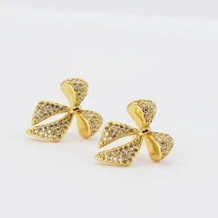 Treasure Jewels, Inc. Jewelry*Twinkle Bow Gold Earrings