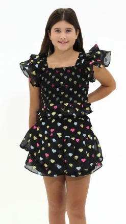 BuddyLove Clothing Label Sets | Tween*Tyler Tween Outfit Set - Foil Hearts