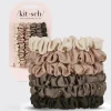 KITSCH Beauty*Ultra Petite Satin Scrunchies 6pc - Eucalyptus