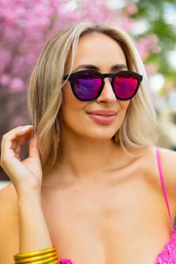 BuddyLove Clothing Label Swim | Swim*Val Acetate Framed Sunglasses - Pink