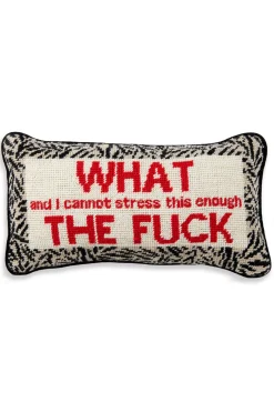 Furbish Studio Home & Gift*WTF Needlepoint Pillow
