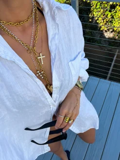 Chansuttpearls Jewelry*XL DIAMOND CROSS NECKLACE
