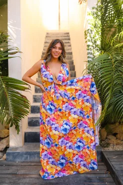 BuddyLove Clothing Label Wedding Guest | Sleeveless Dresses*Zena Plunging Neck Maxi Dress -