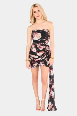 BuddyLove Clothing Label Wedding Guest | Mini Dresses*Zeus Draped Side Mini Dress - Nightfall