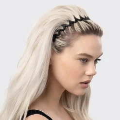 KITSCH Beauty*Zig Zag Headband 2pc - Black & Tort