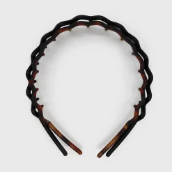 KITSCH Beauty*Zig Zag Headband 2pc - Black & Tort
